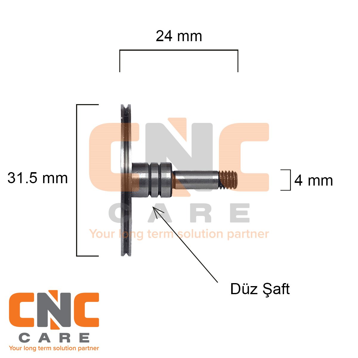 CNC CAREÇap: 32 Boy: 24 Tek Taraftan Düz Milli Makara153.02.121