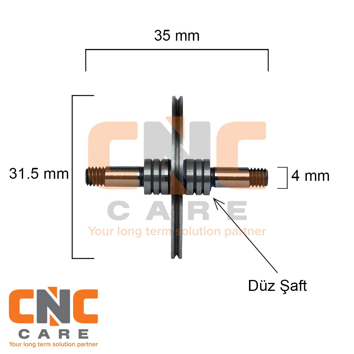 CNC CAREÇap: 32 Boy: 35 Çift Taraftan Düz Milli Makara153.02.120