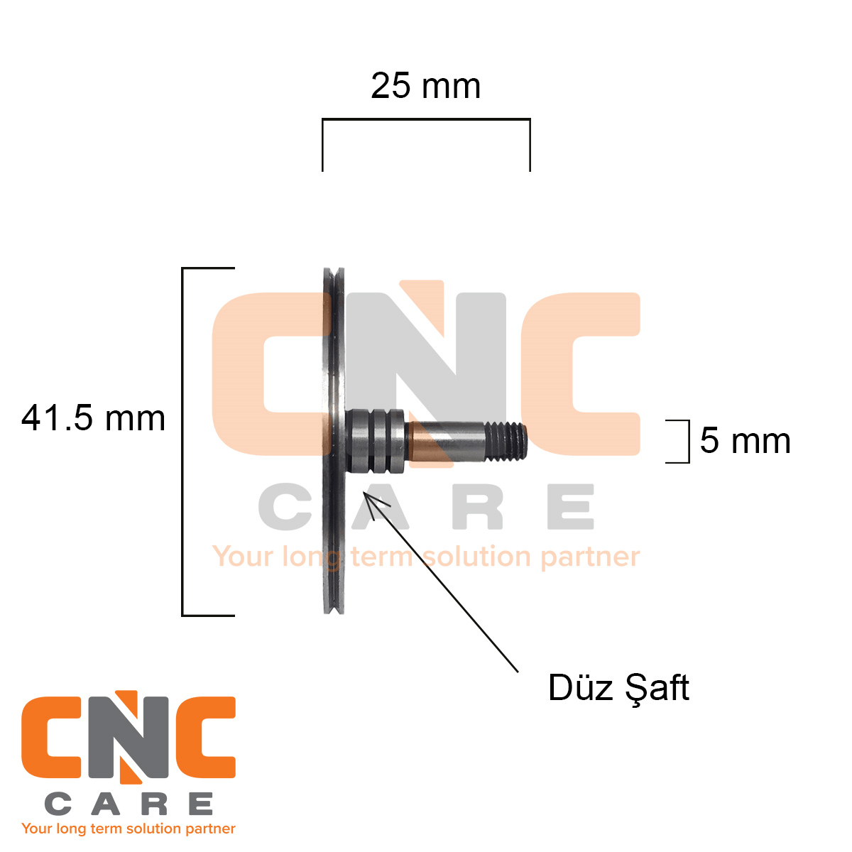 CNC CAREÇap: 42 Boy: 25 Tek Taraftan Düz Milli Makara153.02.124