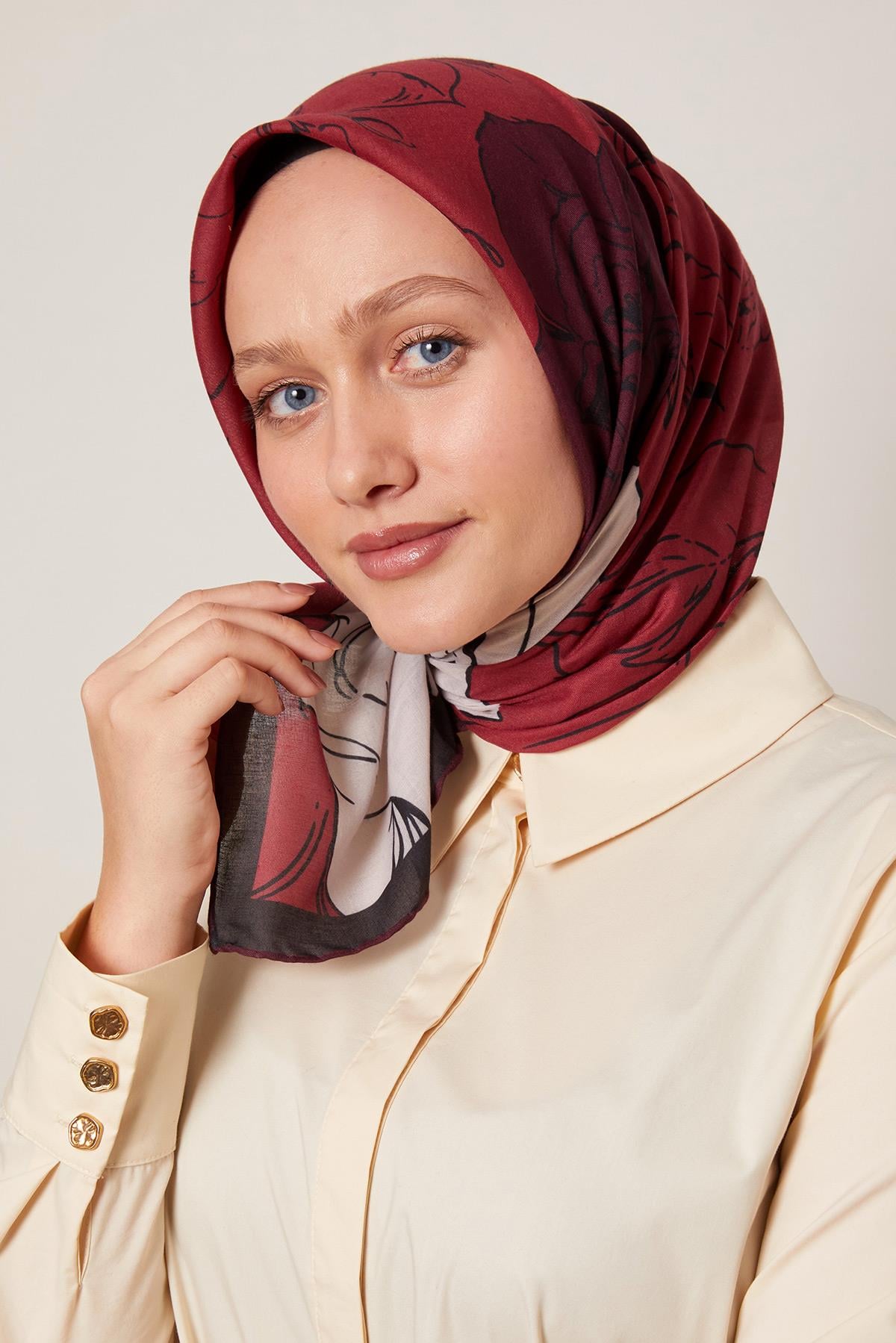 Cooper Soft Eşarp | Yakut Bordo