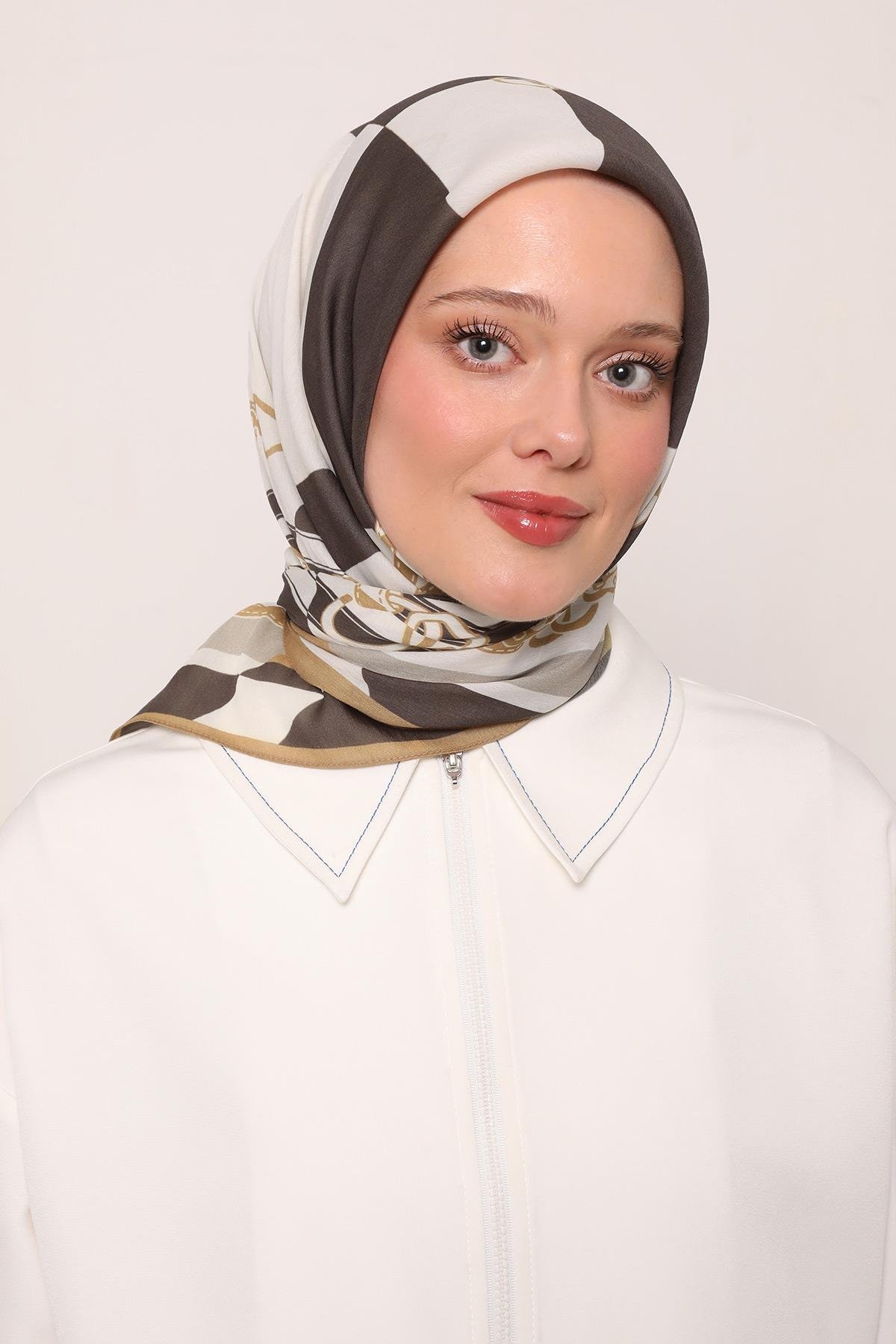 Flora Eşarp | Altın Tozu