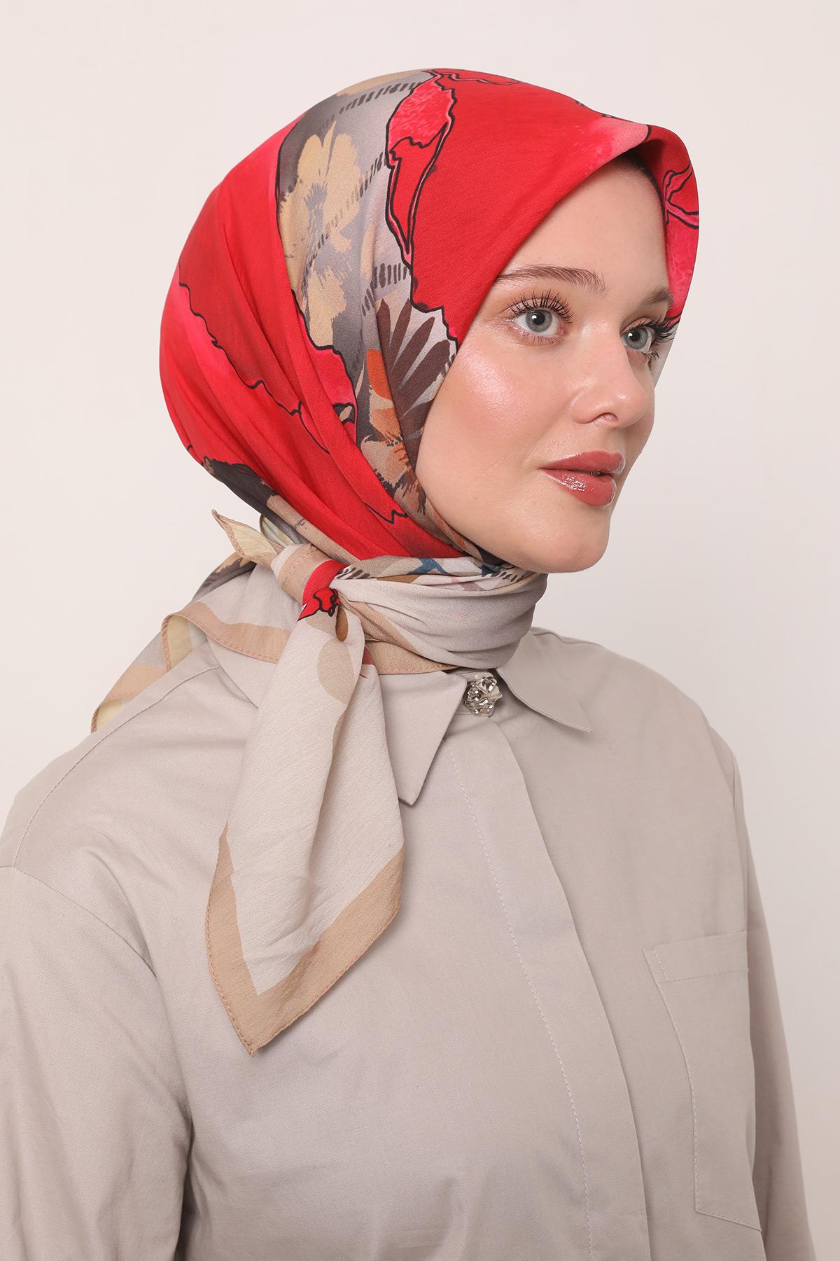 Flora Eşarp | Bej Işıltısı