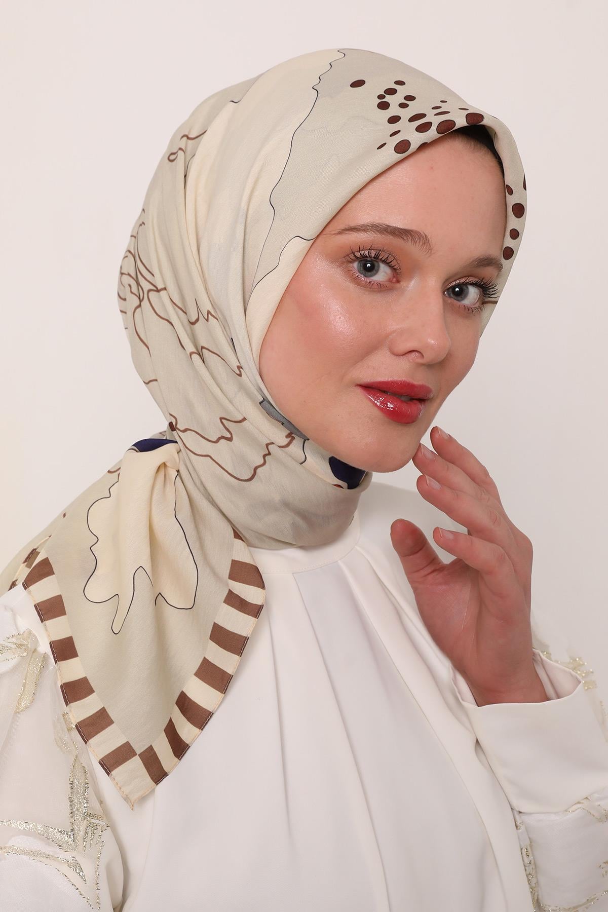 Flora Eşarp | İnci Beji