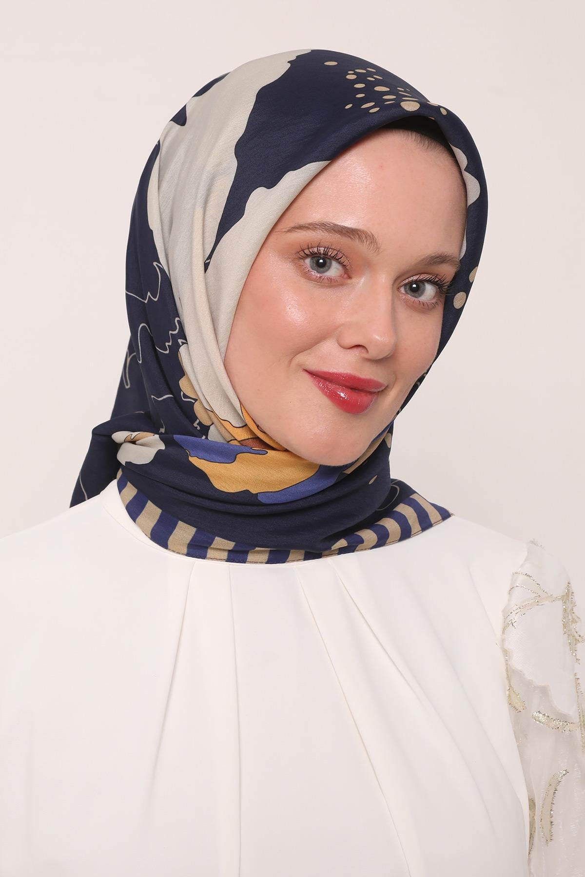 Flora Eşarp | Lacivert