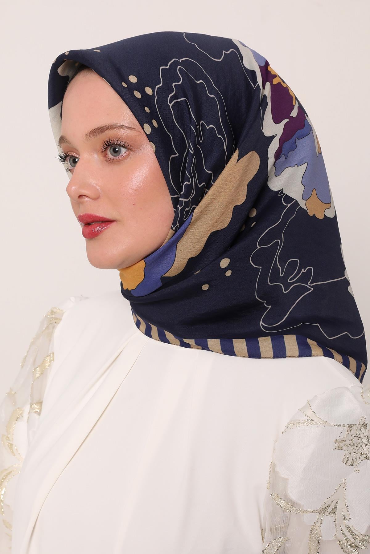 Flora Eşarp | Lacivert