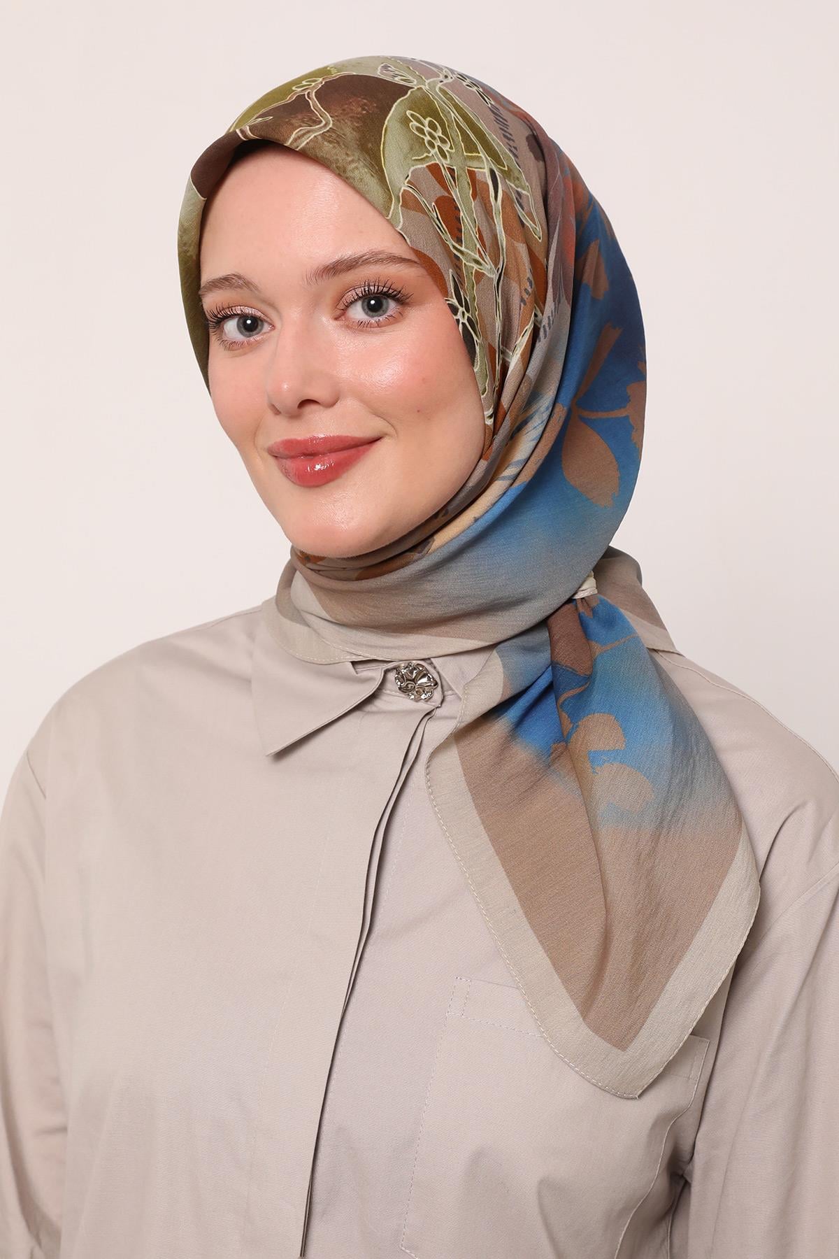 Flora Eşarp | Zarif Vizon