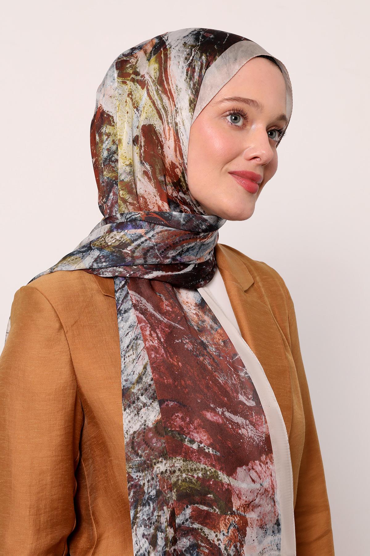 Hint İpeği Şal | Krem