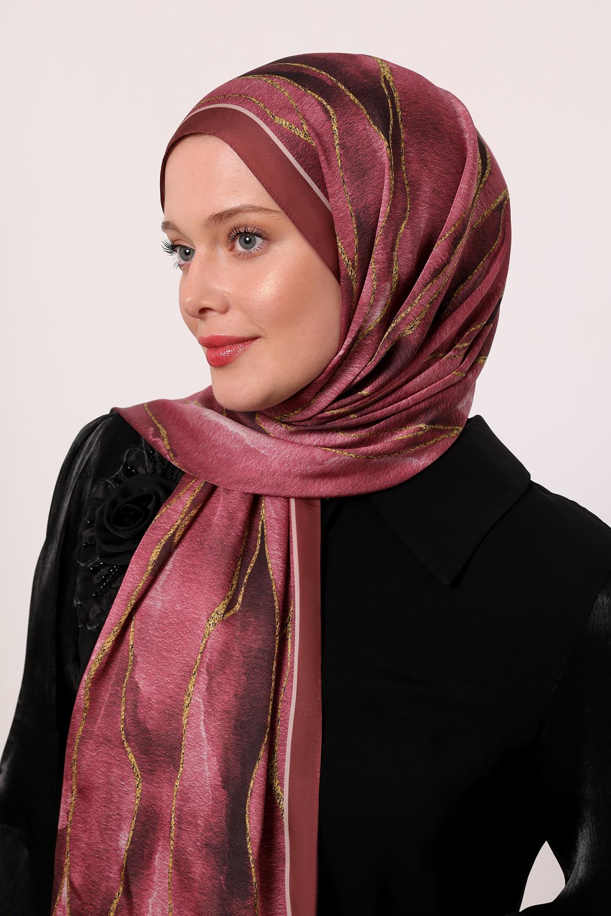 Hint İpeği Şal | Pembe