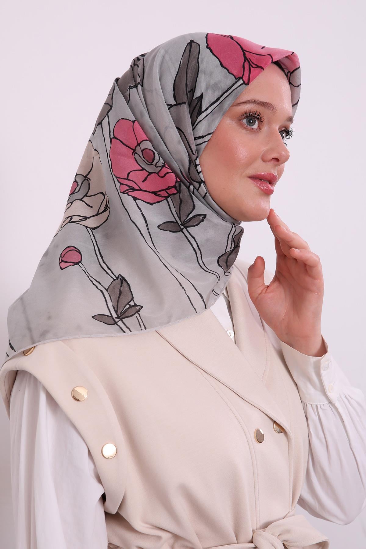 Silk Elite Eşarp | Bulut Grisi