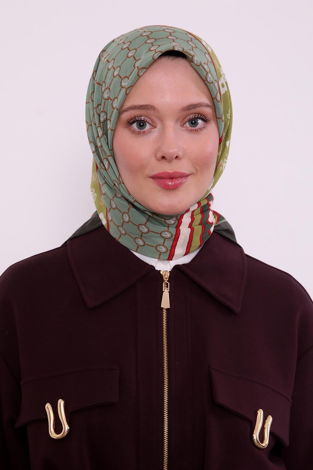 Silk Elite Eşarp | Gizemli Haki