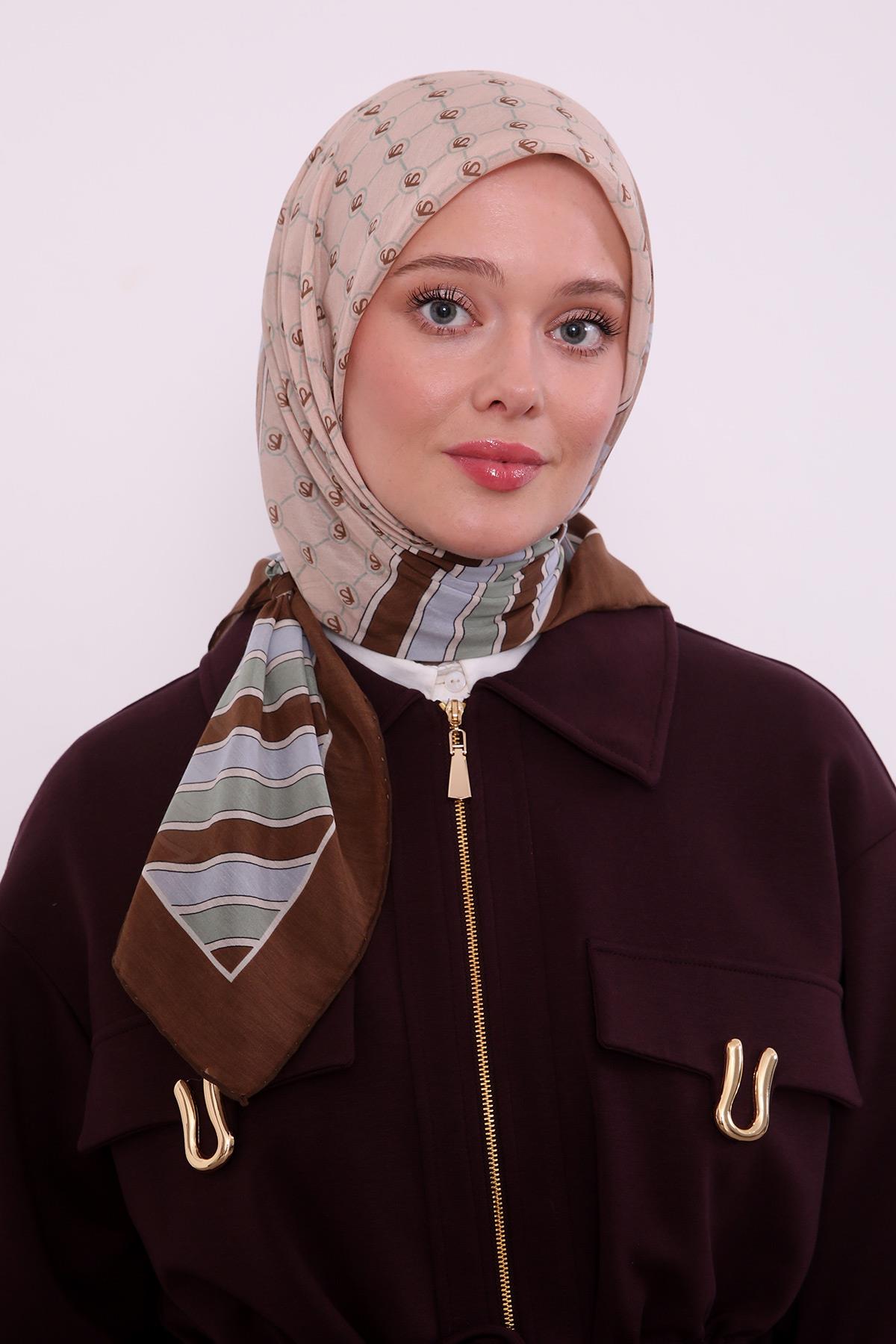 Silk Elite Eşarp | Kestane Kabuğu