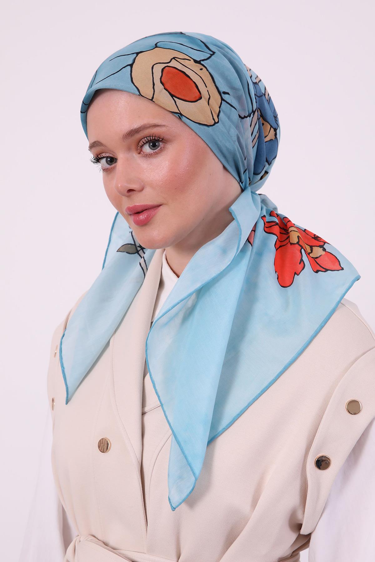 Silk Elite Eşarp | Masal Mavisi