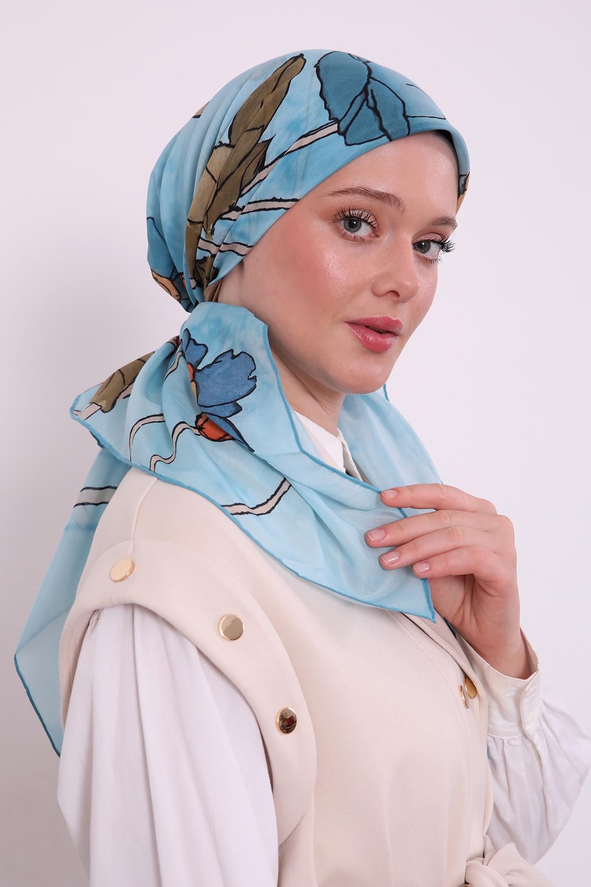 Silk Elite Eşarp | Masal Mavisi