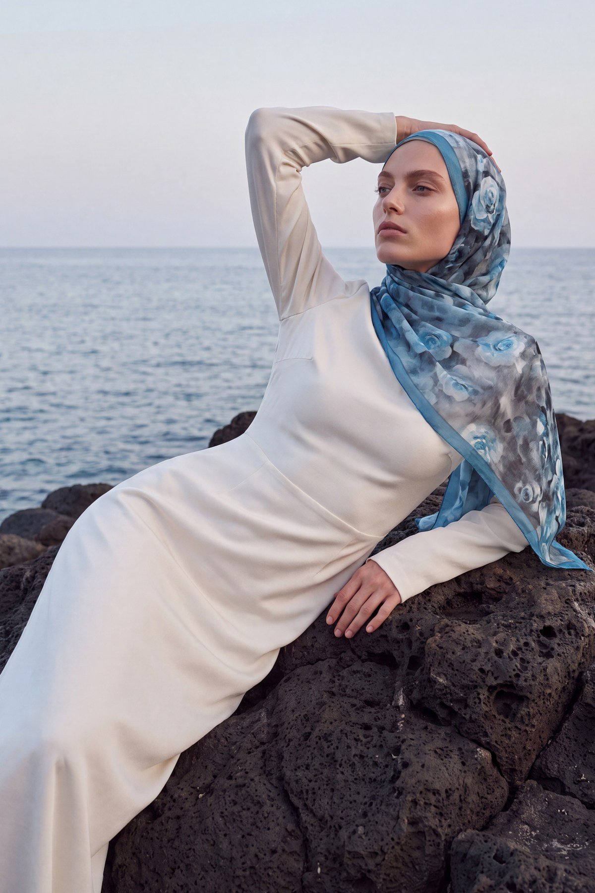 Summer Şal | Kobalt Mavisi