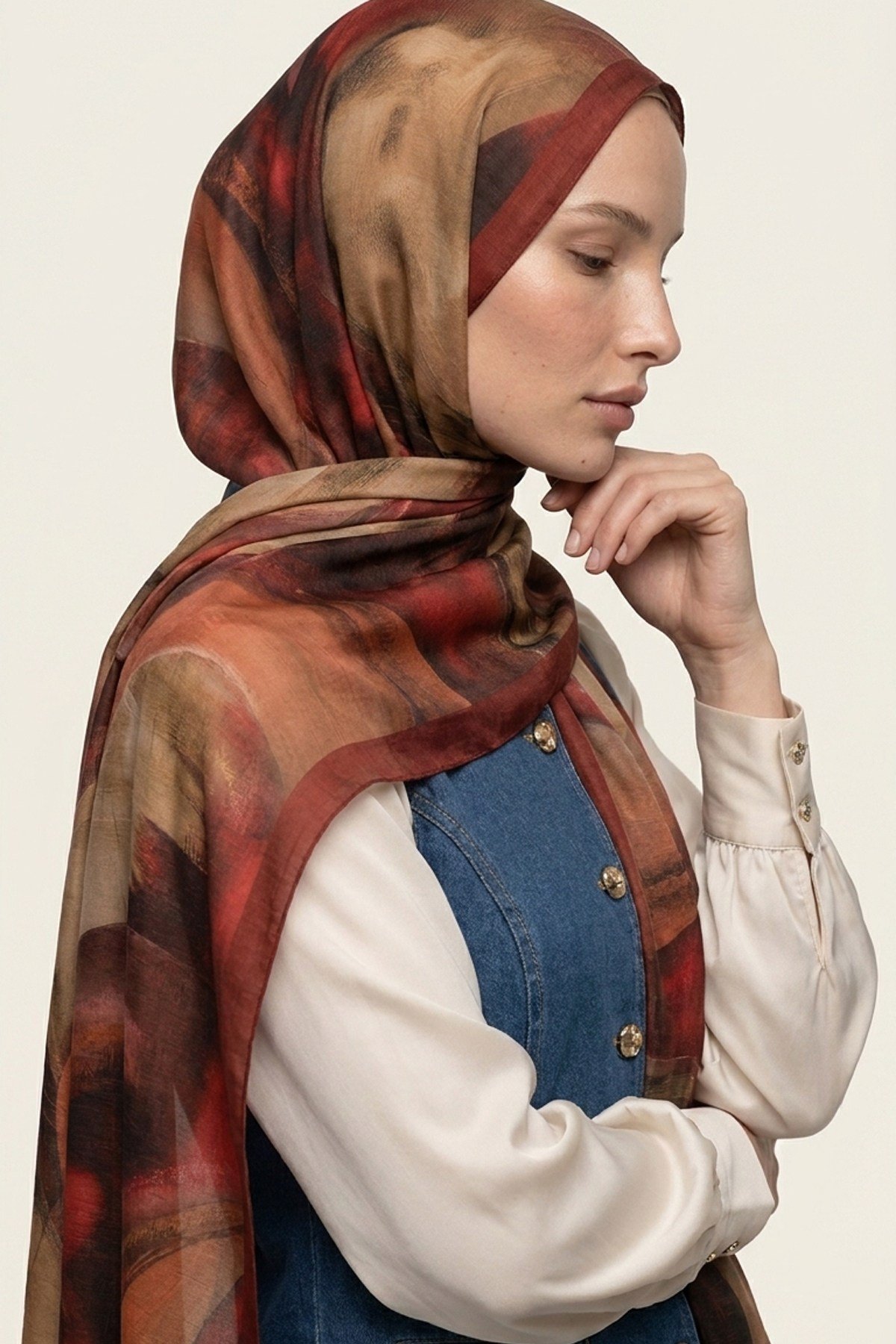 Summer Şal | Yakut Bordo