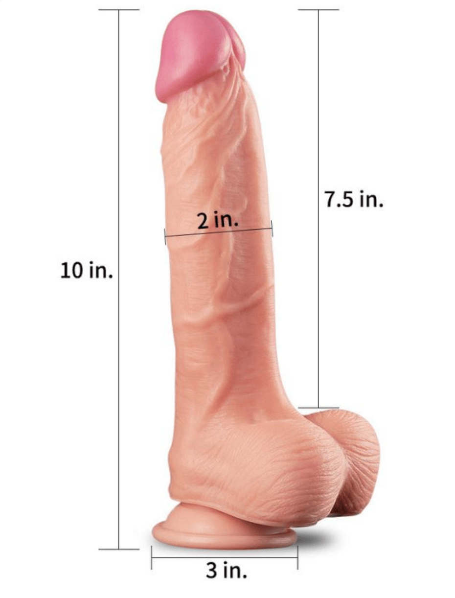 Realistik Dildolar10 İnç25 cm Dual Layer Platinum PenisElisium