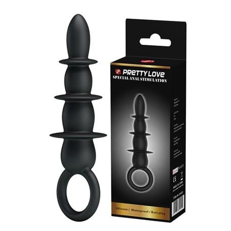 Anal Fantezi Ürünleri13,2 cm Vantuzlu Halkalı Anal Alıştırıcı TıkaçLilituShop