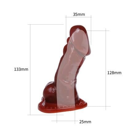 Penis Kılıfları Halkaları13,3 cm Ultra Realistik Titreşimli Kahverengi Dildo Penis KılıfıLilituShop
