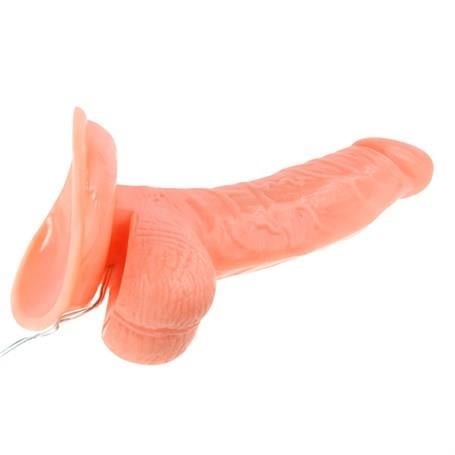 Belden Bağlamalı Penisler14,5 cm Belden Bağlamalı Oynar Başlı Titreşimli Realistik Vibratör Penis - Rota DongLilituShop