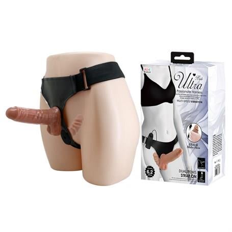Belden Bağlamalı Penisler16 cm Belden Bağlamalı Çift Taraflı Yeni Nesil Titreşimli Strapon DildoLilituShop