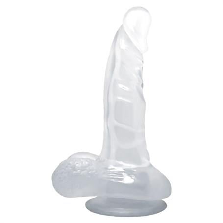Belden Bağlamalı Penisler16,7 cm Belden Bağlamalı Şeffaf Realistik Damarlı Vantuzlu Dildo PenisLilituShop