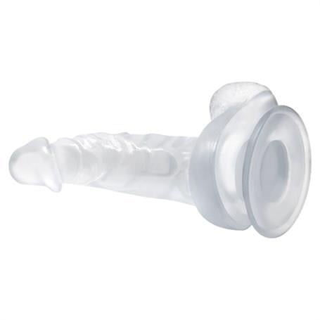 Belden Bağlamalı Penisler16,7 cm Belden Bağlamalı Şeffaf Realistik Damarlı Vantuzlu Dildo PenisLilituShop
