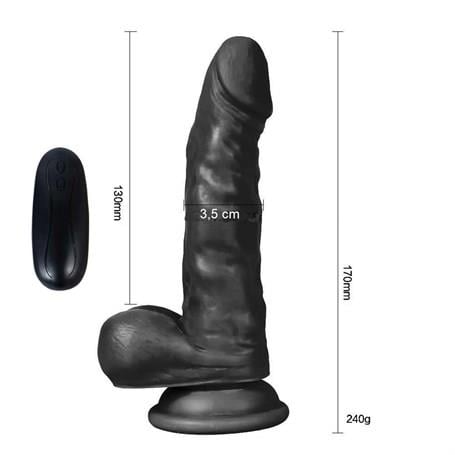 Realistik Penisler17 cm Titreşimli Gerçekçi Silikon Vantuzlu Zenci Penis - Hunk EagleLilituShop