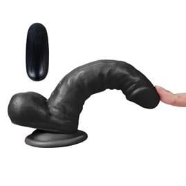 Realistik Penisler17 cm Titreşimli Gerçekçi Silikon Vantuzlu Zenci Penis - Hunk EagleLilituShop