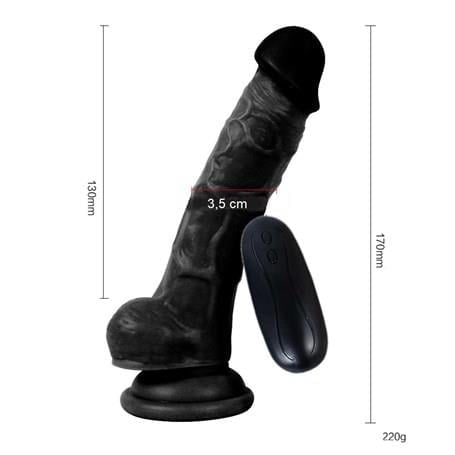 Realistik Penisler17 cm Titreşimli Gerçekçi Silikon Vantuzlu Zenci Penis - AdonisLilituShop