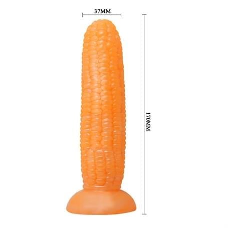 Anal Fantezi Ürünleri17 cm Vantuzlu Mısır Şeklinde Silikon Anal Plug LilituShop
