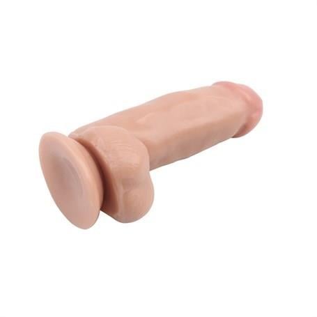 Belden Bağlamalı Penisler17,5 cm Belden Bağlamalı Gerçekçi Çift Katmanlı Silikon PenisLilituShop