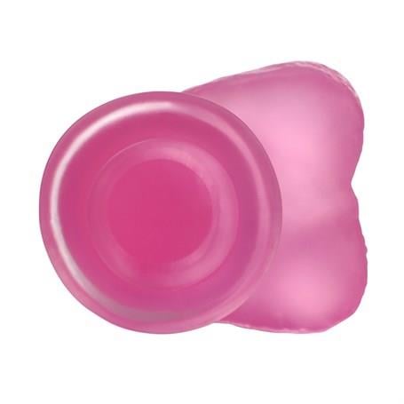 Vibratör Çeşitleri17,5 cm Şeffaf Realistik Damarlı Vantuzlu Pembe Dildo PenisLilituShop