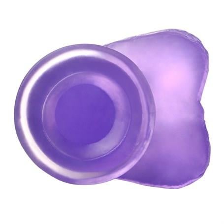 Realistik Penisler17,5 cm Şeffaf Realistik Damarlı Vantuzlu Mor Dildo PenisLilituShop