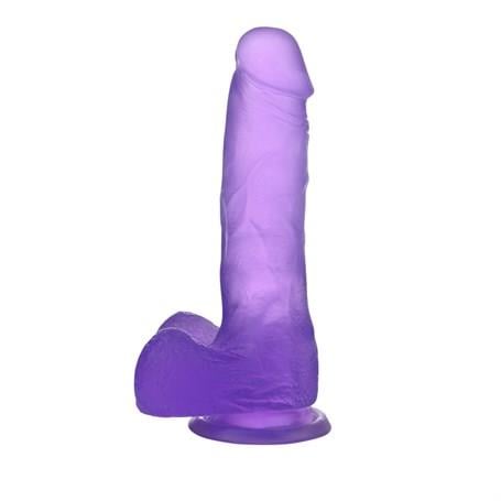 Realistik Penisler17,5 cm Şeffaf Realistik Damarlı Vantuzlu Mor Dildo PenisLilituShop