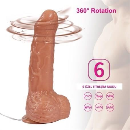 Belden Bağlamalı Penisler18 cm Belden Bağlamalı 360° Oynar Başlı Titreşimli Penis + Kemer + Kayganlaştırıcı HediyeliLilituShop