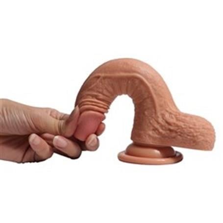 Belden Bağlamalı Penisler18,5 cm Belden Bağlamalı Çift Katmanlı Realistik Dildo Penis SetLilituShop