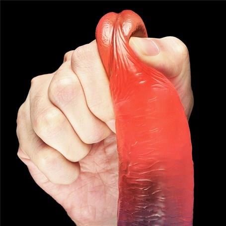 Belden Bağlamalı Penisler19 cm Belden Bağlamalı Çift Renkli Realistik Vantuzlu Dildo PenisLilituShop