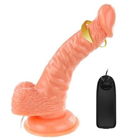 Belden Bağlamalı Penisler19 cm Belden Bağlamalı Gerçekçi Titreşimli Dildo Vibratör Penis SetLilituShop