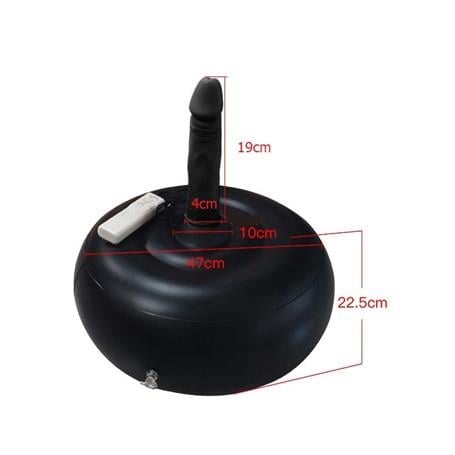 Realistik Penisler19 cm Realistik Siyah İnflatable Pilates Toplu Vibratör PenisLilituShop