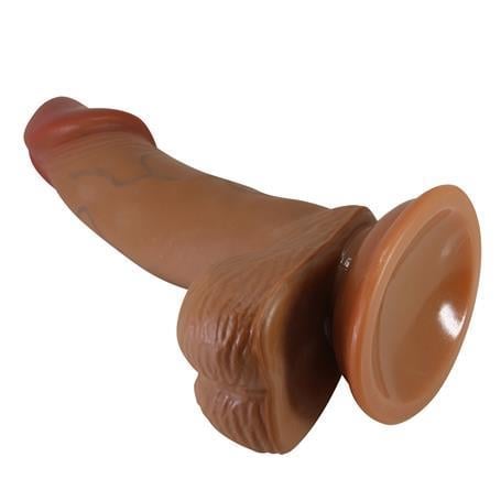 Realistik Penisler19,4 cm Et Dokulu Gerçekçi Çift Katmanlı Silikon Melez Penis - ZebulonLilituShop