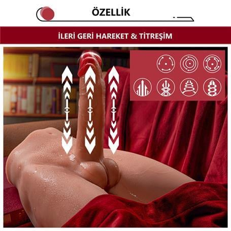 Kalça ve Yarım Vücut Masturbatör2 İşlevli Gerçekçi Ölçülerde Realistik İleri Geri Hareketli 17 cm Penisli Anal Girişli Erkek Vücut - JasonLilituShop