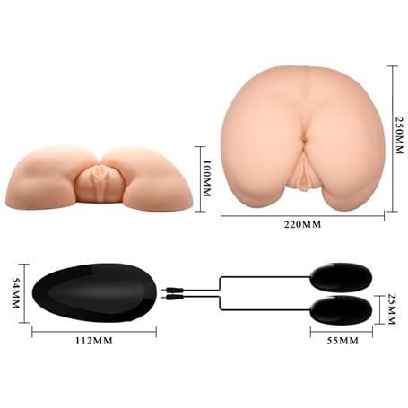Vajina Ve Mastürbatör2 İşlevli Titreşimli Suni Vajinal ve Anal Masturbatör LilituShop
