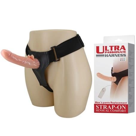 Belden Bağlamalı Penisler20 cm Belden Bağlamalı Oynar Başlı Titreşimli İçi Dolu Strapon PenisLilituShop