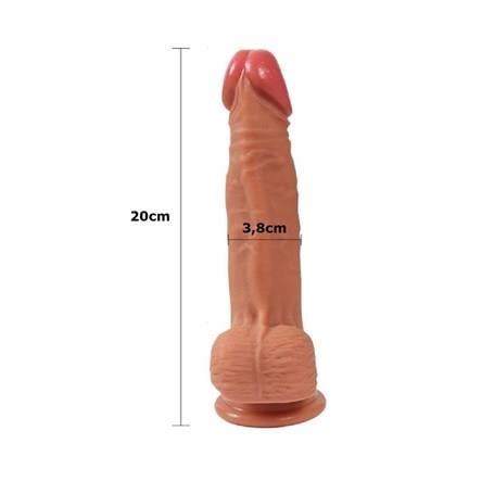 Realistik Penisler20 cm belden bağlamalı Yeni Nesil Çift Katmanlı Realistik Vantuzlu Dildo Penis - KevinLilituShop