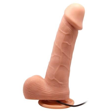 Vibratör Çeşitleri20 cm Kumandalı 360° Oynar Başlı Titreşimli Vibratör Realistik Penis DildoLilituShop