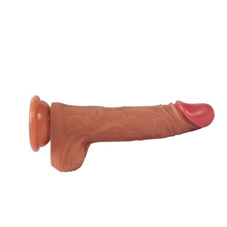Realistik Penisler20 cm Yeni Nesil Çift Katmanlı Realistik Vantuzlu Dildo Penis - KevinLilituShop
