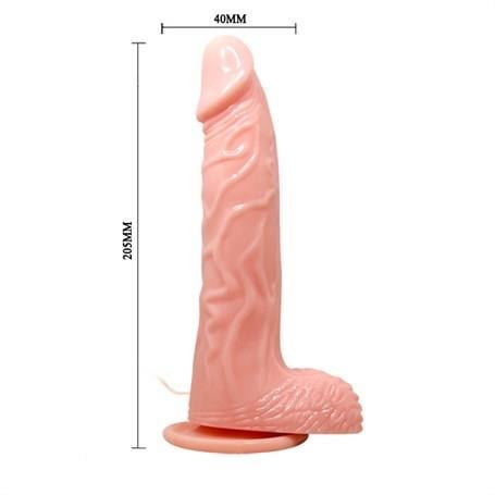 Belden Bağlamalı Penisler20,5 cm Belden Bağlamalı Oynar Başlı Titreşimli Realistik Vibratör Penis - Rota DongLilituShop