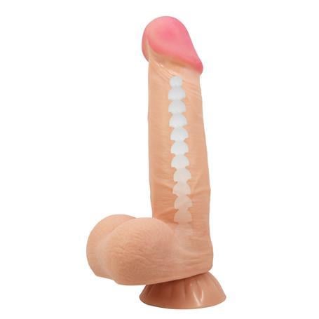 Realistik Penisler21,8 cm Kıkırdak Yapılı Çift Katmanlı Gerçekçi Dildo PenisLilituShop