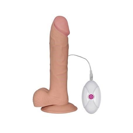 Belden Bağlamalı Penisler22 cm Belden Bağlamalı Gerçekçi Çift Katmanlı Titreşimli Silikon PenisLilituShop