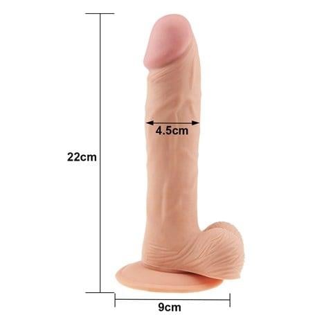 Realistik Penisler22 cm Gerçekçi Çift Katmanlı Silikon PenisLilituShop